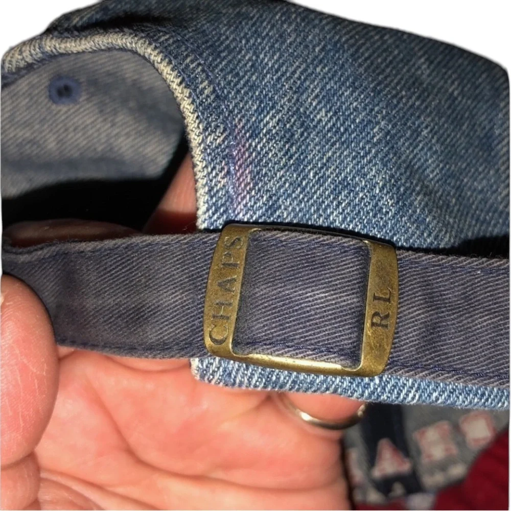 Chaps Ralph Lauren light blue denim adjustable baseball cap